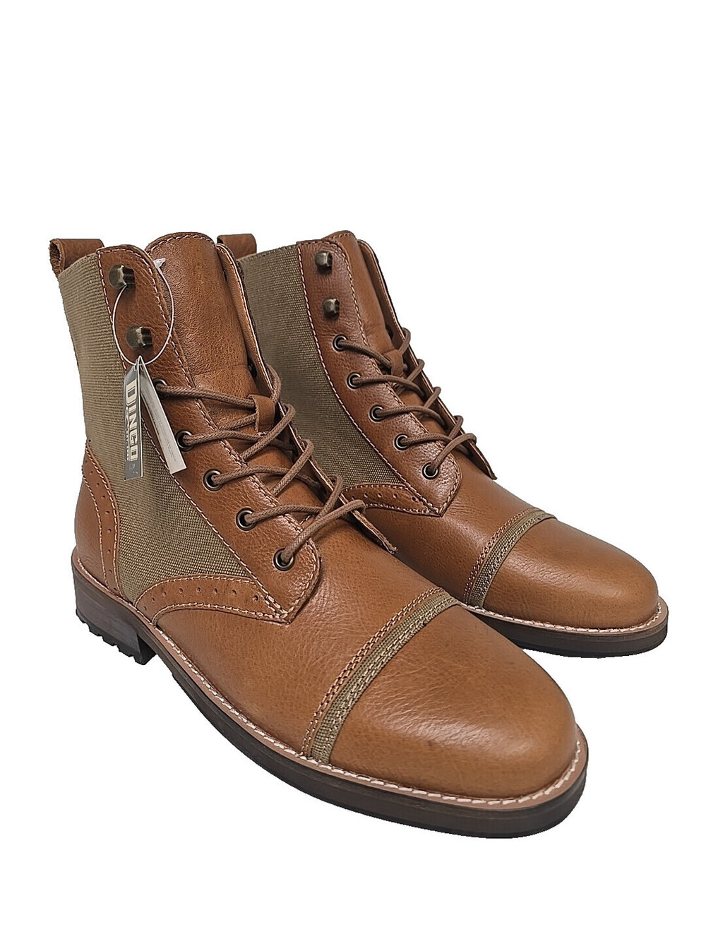 Dingo Men's DI 203 Andy 6" Leather Lace Up Casual Dress Boot Camel Size 10.5D